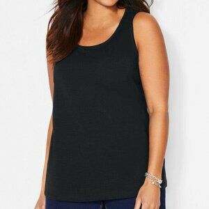 Catherines Black Suprema Tank Top- 4X-NWT